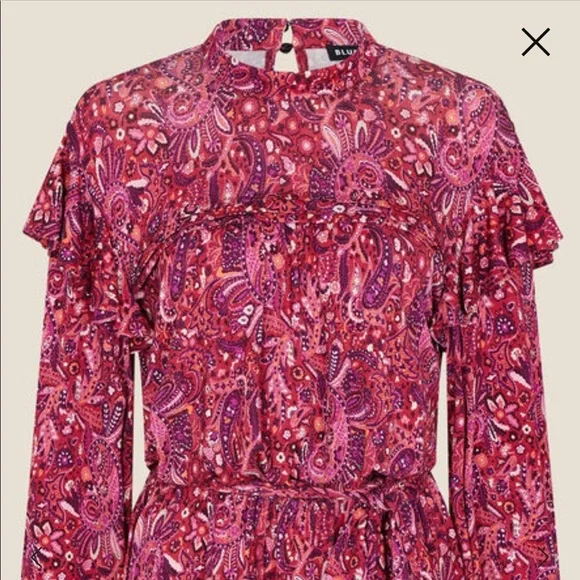 Monsoon | Dresses | Paisley Print Frill Jersey Dress Pink | Poshmark